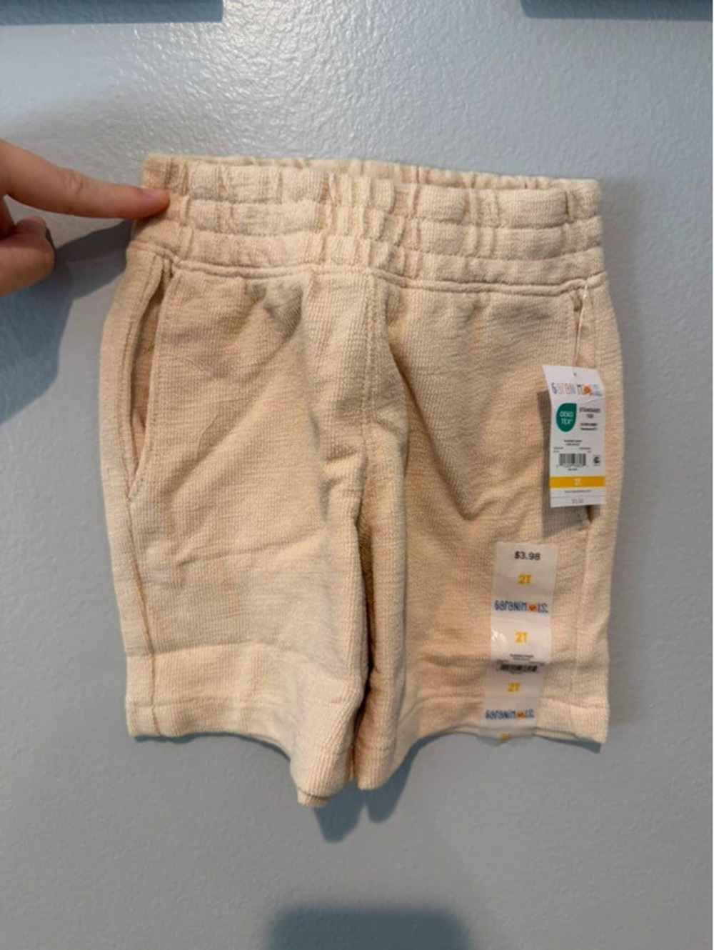 Garanimals Cream Textured Shorts 2T NWT